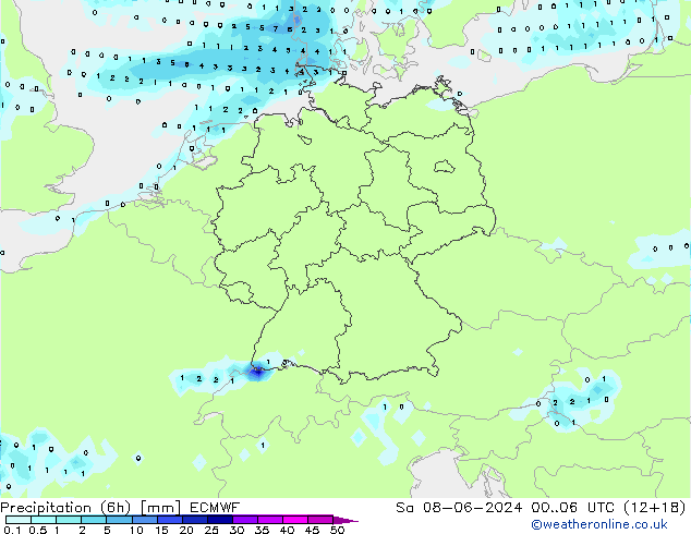 Z500/Rain (+SLP)/Z850 ECMWF  08.06.2024 06 UTC