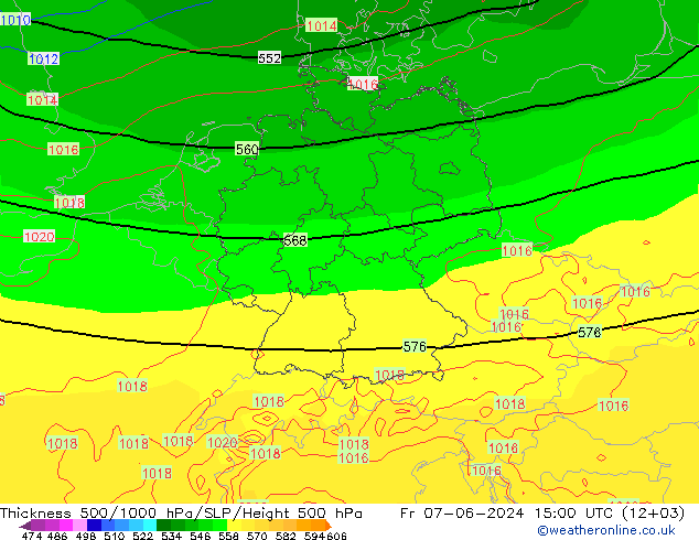 Thck 500-1000hPa ECMWF Fr 07.06.2024 15 UTC