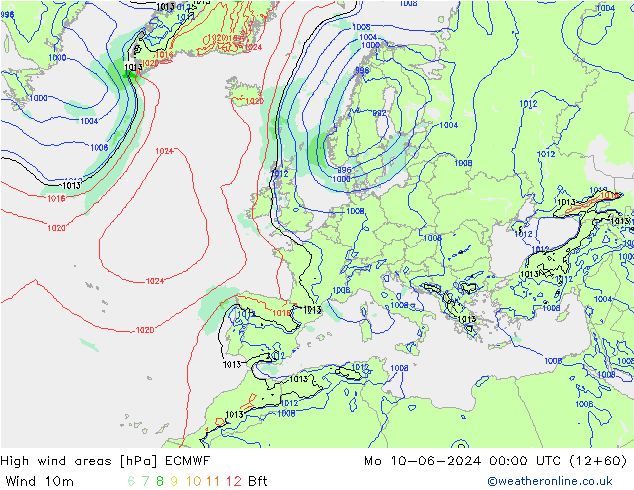 Sturmfelder ECMWF Mo 10.06.2024 00 UTC