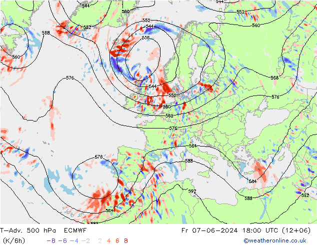 T-Adv. 500 hPa ECMWF ven 07.06.2024 18 UTC