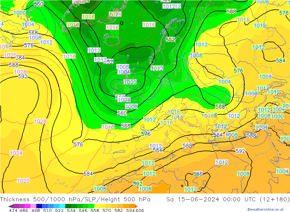 Thck 500-1000hPa ECMWF Sa 15.06.2024 00 UTC