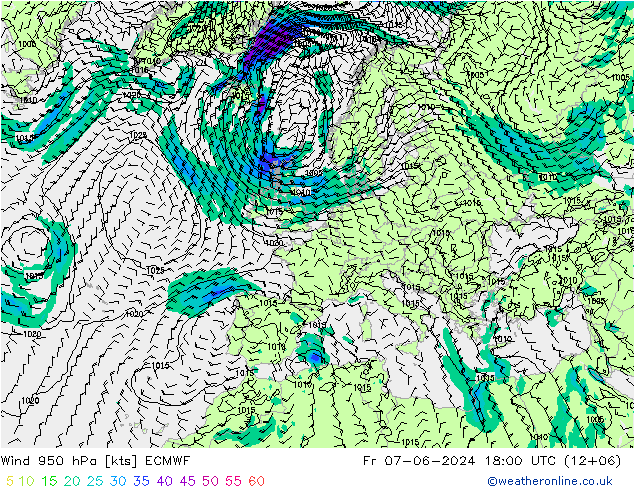 Wind 950 hPa ECMWF vr 07.06.2024 18 UTC