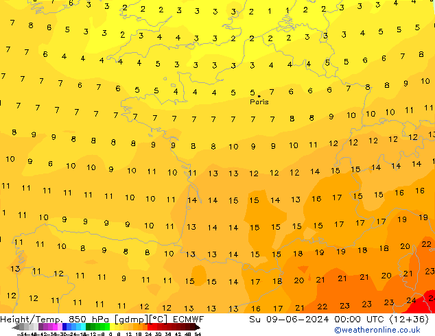 Z500/Rain (+SLP)/Z850 ECMWF So 09.06.2024 00 UTC