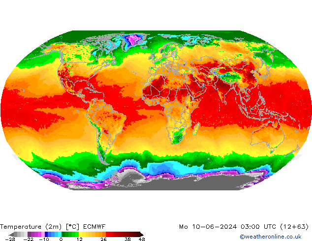 Temperatura (2m) ECMWF Seg 10.06.2024 03 UTC