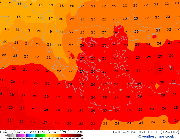 Z500/Rain (+SLP)/Z850 ECMWF mar 11.06.2024 18 UTC