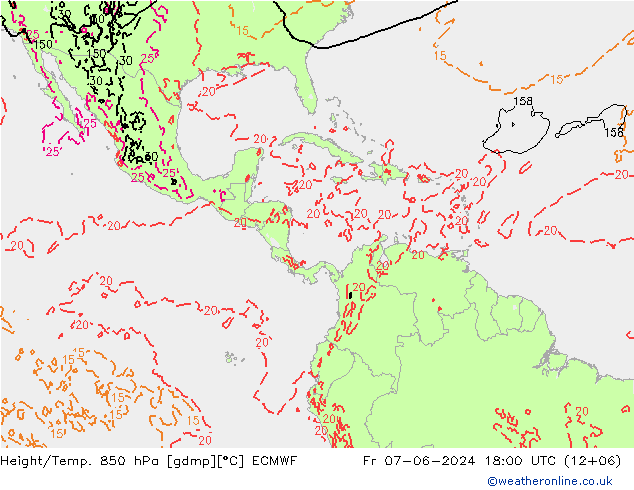 Z500/Yağmur (+YB)/Z850 ECMWF Cu 07.06.2024 18 UTC