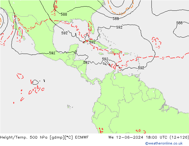 Z500/Rain (+SLP)/Z850 ECMWF We 12.06.2024 18 UTC