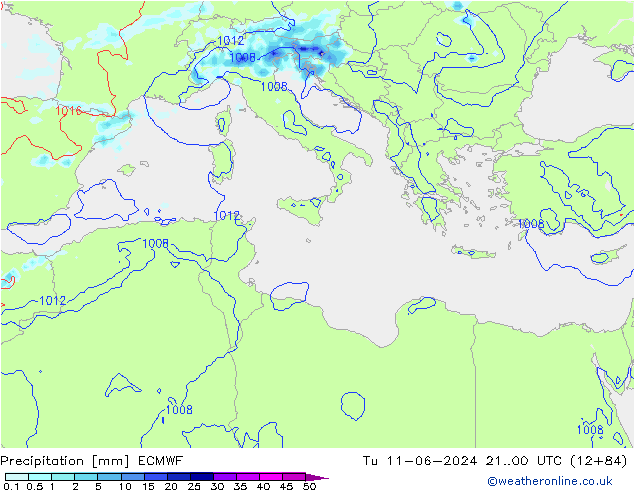 Yağış ECMWF Sa 11.06.2024 00 UTC