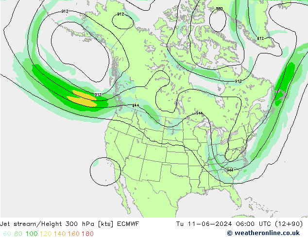 Jet Akımları ECMWF Sa 11.06.2024 06 UTC