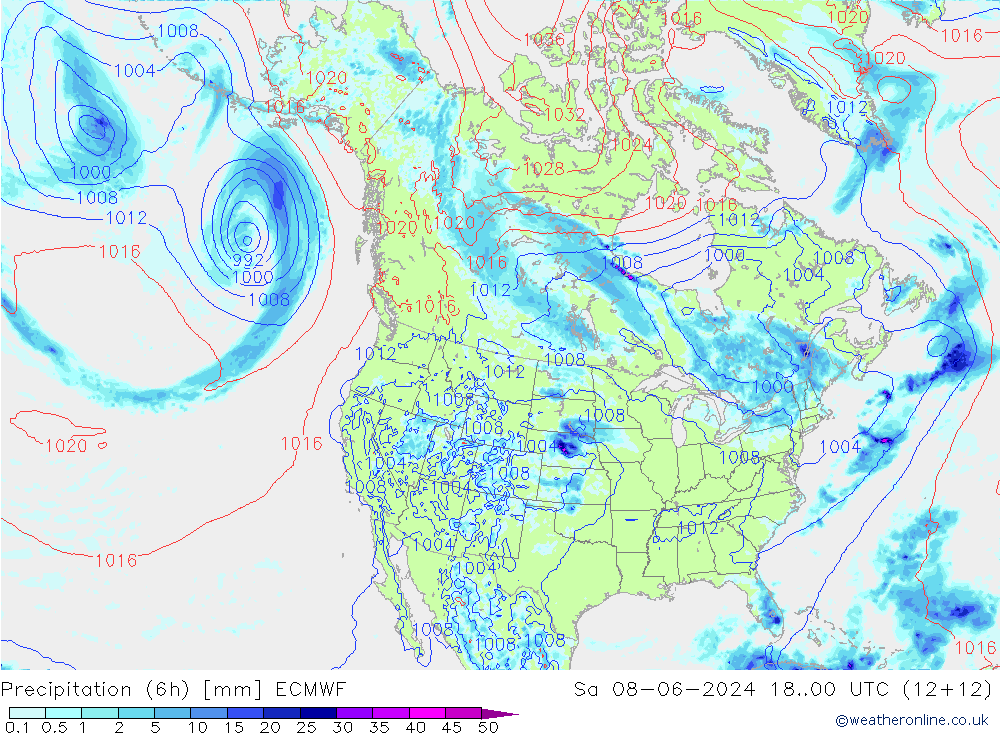 Z500/Rain (+SLP)/Z850 ECMWF So 08.06.2024 00 UTC