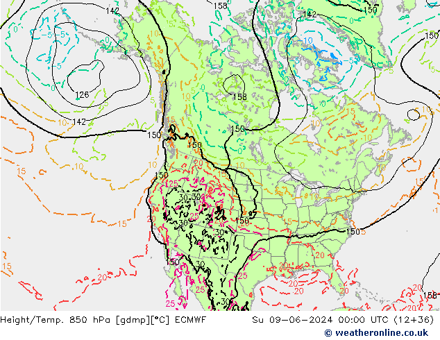 Z500/Rain (+SLP)/Z850 ECMWF Ne 09.06.2024 00 UTC