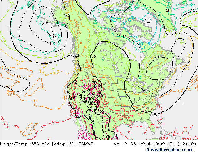 Z500/Regen(+SLP)/Z850 ECMWF ma 10.06.2024 00 UTC