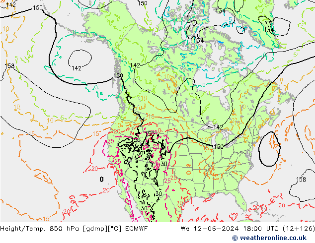 Height/Temp. 850 hPa ECMWF  12.06.2024 18 UTC