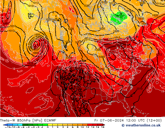 Theta-W 850hPa ECMWF pt. 07.06.2024 12 UTC