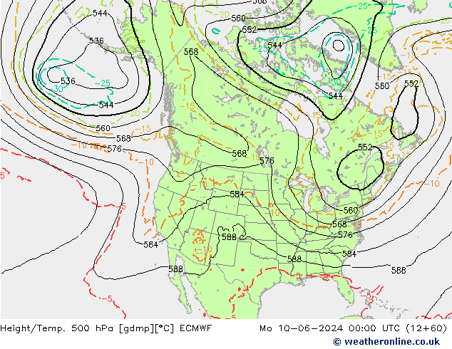 Z500/Regen(+SLP)/Z850 ECMWF ma 10.06.2024 00 UTC