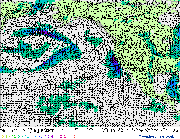 Wind 950 hPa ECMWF Sa 15.06.2024 06 UTC