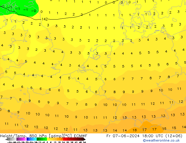 Z500/Rain (+SLP)/Z850 ECMWF Pá 07.06.2024 18 UTC