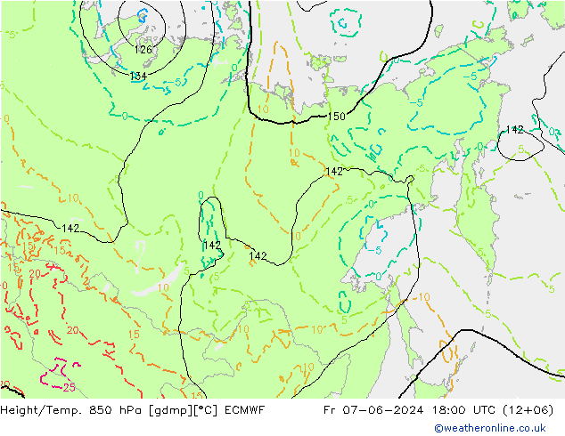 Z500/Yağmur (+YB)/Z850 ECMWF Cu 07.06.2024 18 UTC