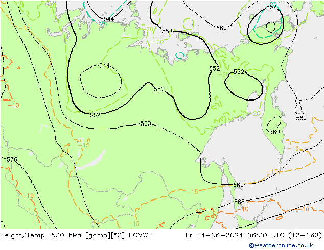 Height/Temp. 500 hPa ECMWF  14.06.2024 06 UTC