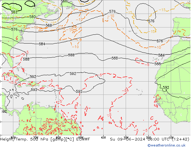 Z500/Rain (+SLP)/Z850 ECMWF Ne 09.06.2024 06 UTC