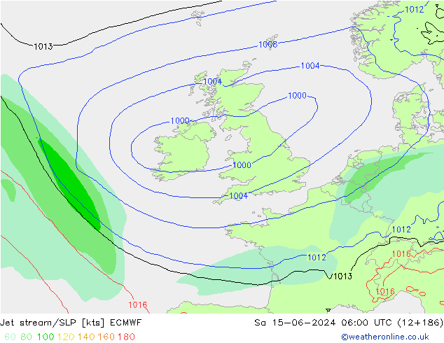 Courant-jet ECMWF sam 15.06.2024 06 UTC