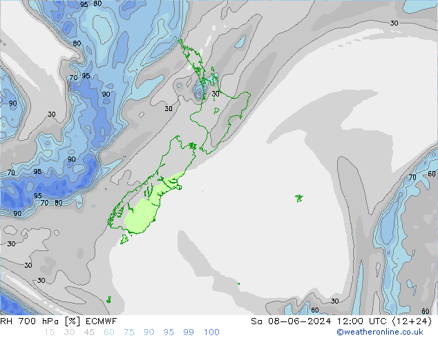 RV 700 hPa ECMWF za 08.06.2024 12 UTC