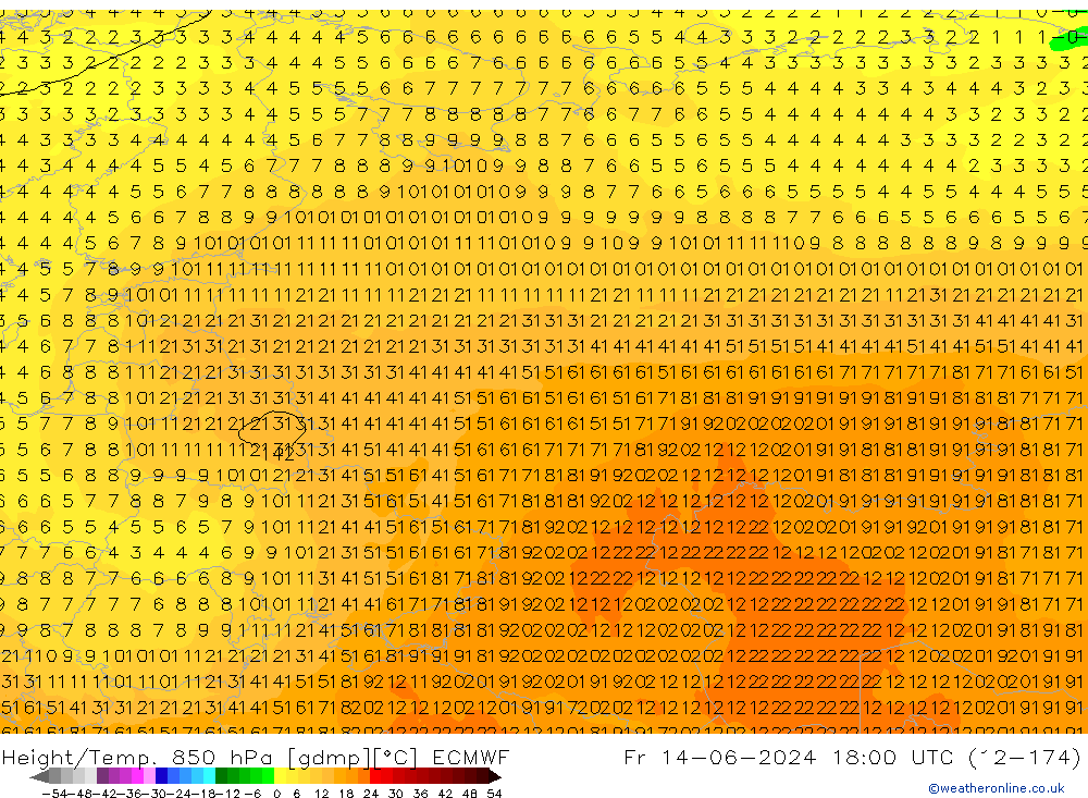 Z500/Rain (+SLP)/Z850 ECMWF pt. 14.06.2024 18 UTC