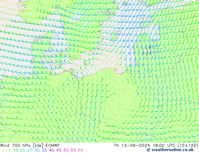  700 hPa ECMWF  13.06.2024 18 UTC