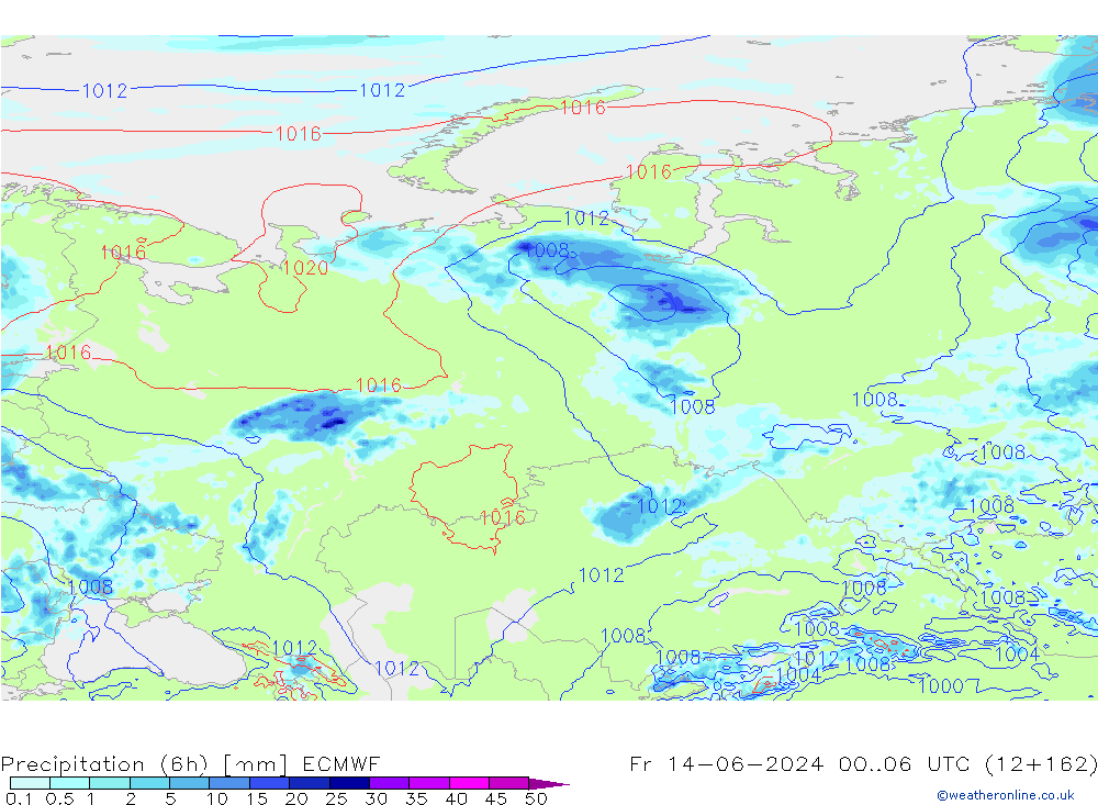 Z500/Rain (+SLP)/Z850 ECMWF Fr 14.06.2024 06 UTC