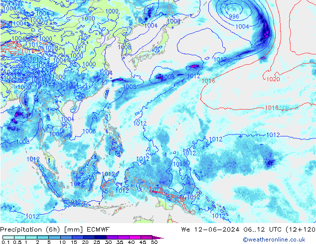 Z500/Rain (+SLP)/Z850 ECMWF  12.06.2024 12 UTC