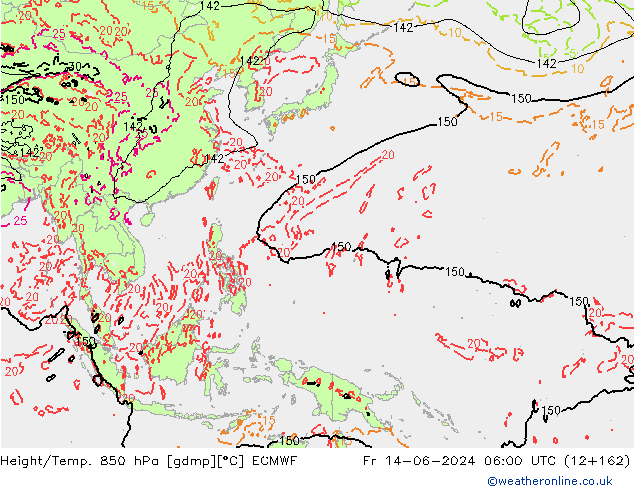 Z500/Rain (+SLP)/Z850 ECMWF Sex 14.06.2024 06 UTC