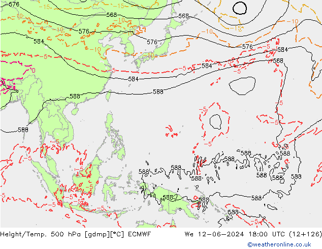 Z500/Rain (+SLP)/Z850 ECMWF Mi 12.06.2024 18 UTC