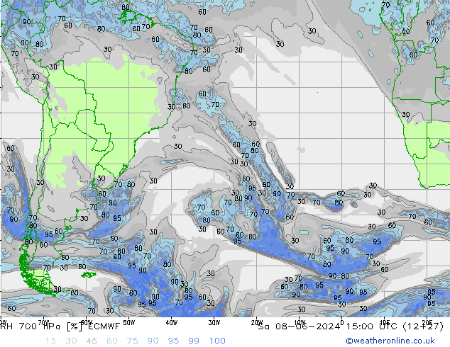 RV 700 hPa ECMWF za 08.06.2024 15 UTC