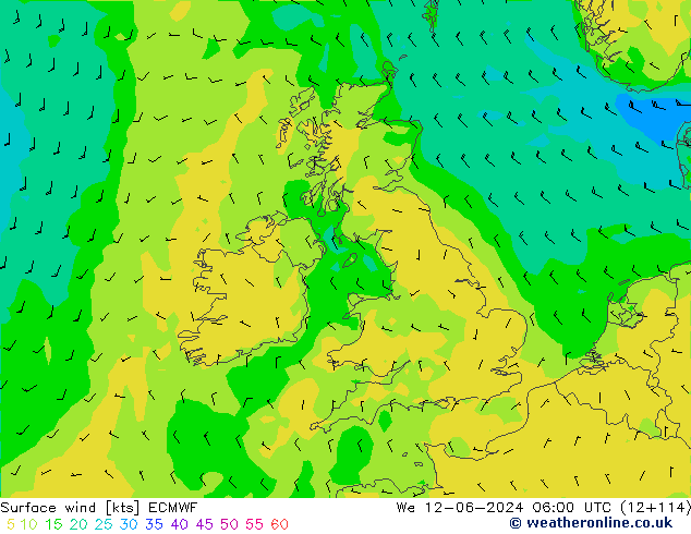  10 m ECMWF  12.06.2024 06 UTC