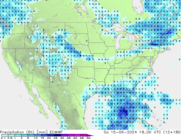 Z500/Rain (+SLP)/Z850 ECMWF Sa 15.06.2024 00 UTC