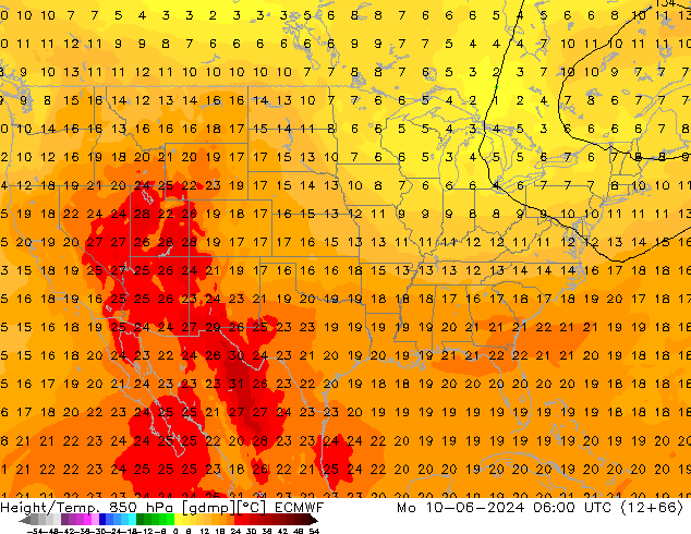 Z500/Rain (+SLP)/Z850 ECMWF lun 10.06.2024 06 UTC