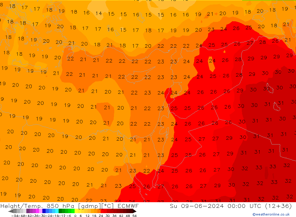 Z500/Regen(+SLP)/Z850 ECMWF zo 09.06.2024 00 UTC