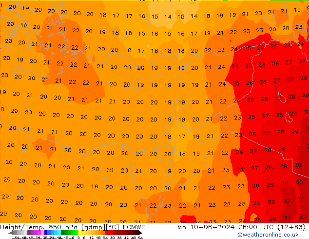 Z500/Regen(+SLP)/Z850 ECMWF ma 10.06.2024 06 UTC