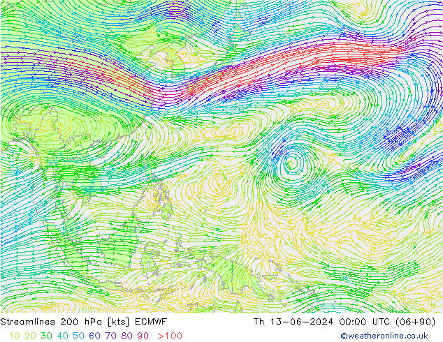  200 hPa ECMWF  13.06.2024 00 UTC