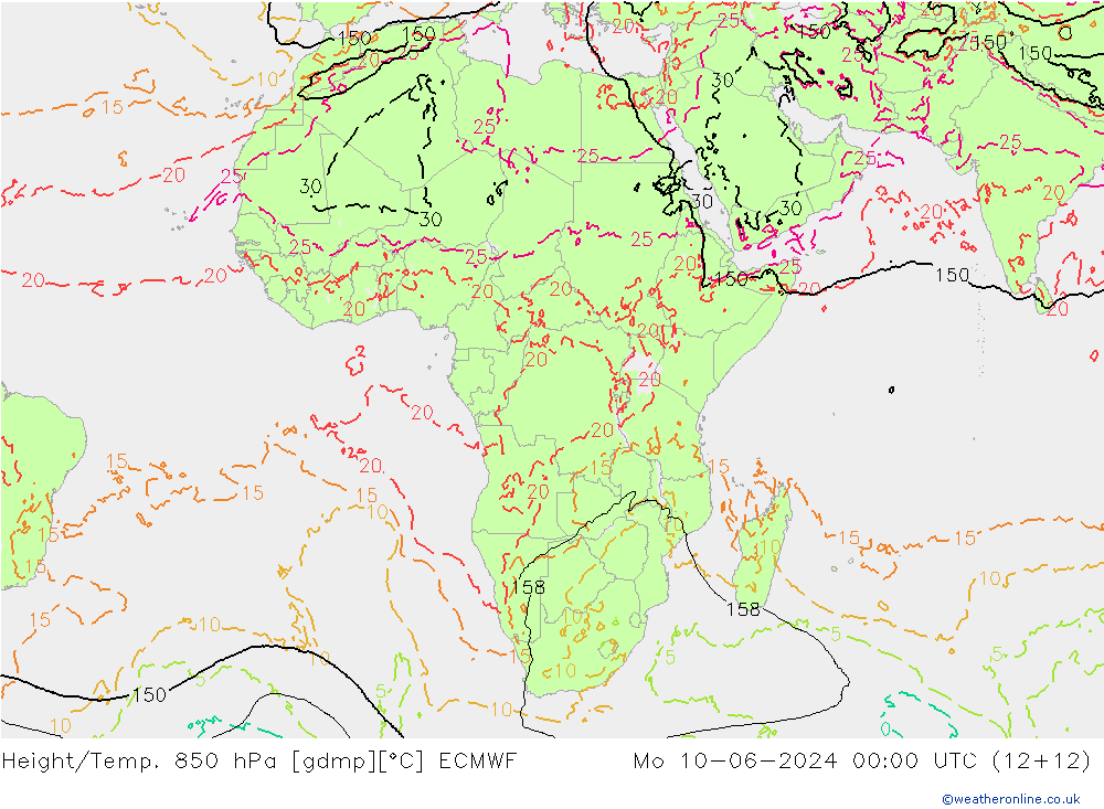 Z500/Regen(+SLP)/Z850 ECMWF ma 10.06.2024 00 UTC