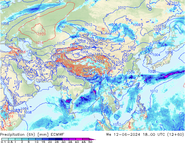 Z500/Rain (+SLP)/Z850 ECMWF Mi 12.06.2024 00 UTC
