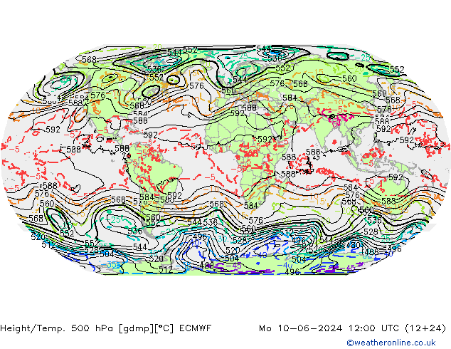 Z500/Rain (+SLP)/Z850 ECMWF Seg 10.06.2024 12 UTC