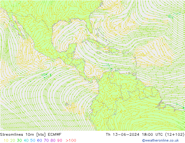 Rüzgar 10m ECMWF Per 13.06.2024 18 UTC