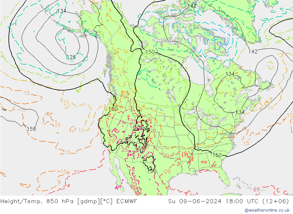 Z500/Rain (+SLP)/Z850 ECMWF  09.06.2024 18 UTC