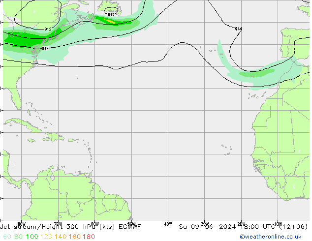 Courant-jet ECMWF dim 09.06.2024 18 UTC