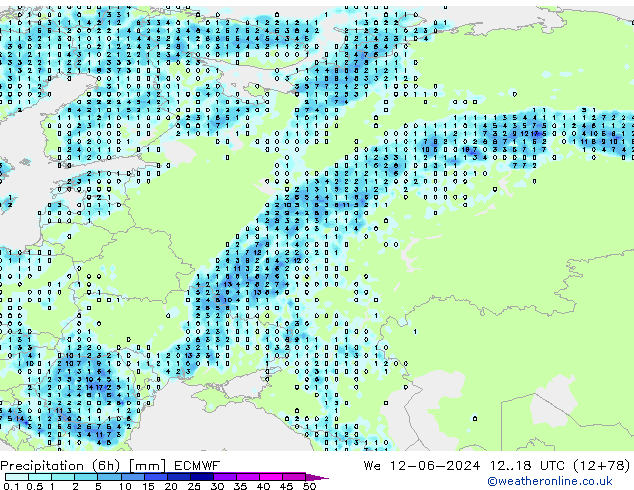 Z500/Rain (+SLP)/Z850 ECMWF mer 12.06.2024 18 UTC