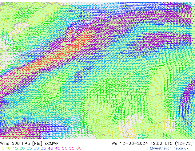Wind 500 hPa ECMWF St 12.06.2024 12 UTC