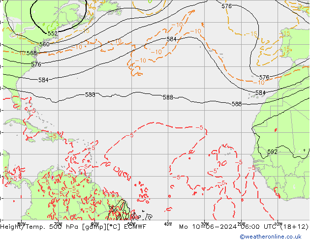Z500/Rain (+SLP)/Z850 ECMWF Seg 10.06.2024 06 UTC