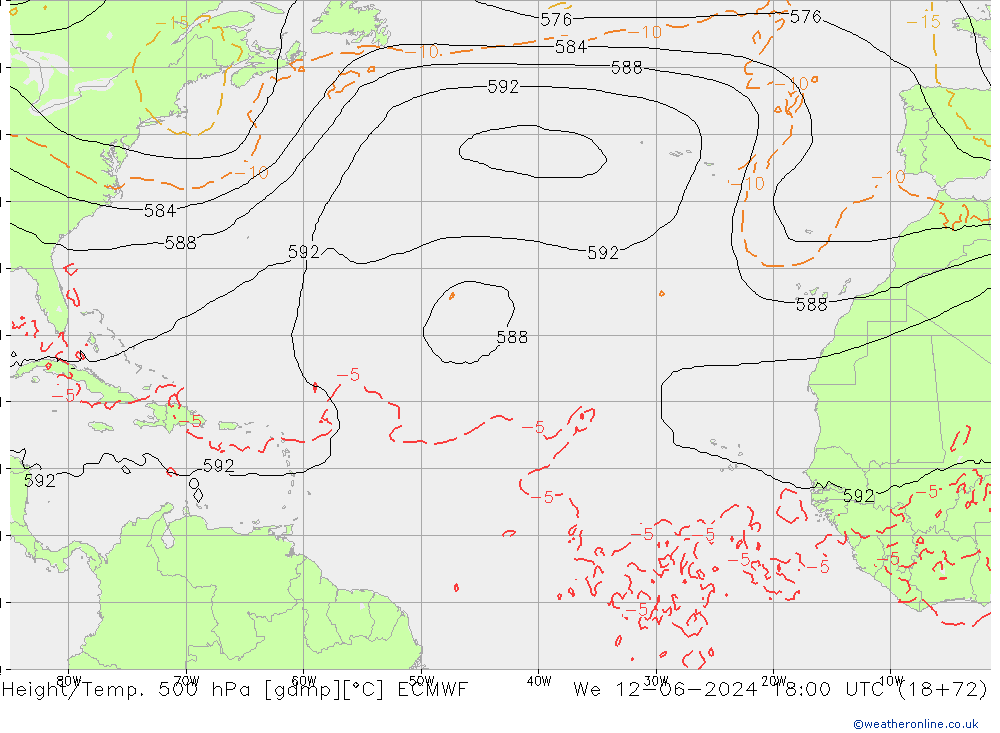 Z500/Rain (+SLP)/Z850 ECMWF Mi 12.06.2024 18 UTC