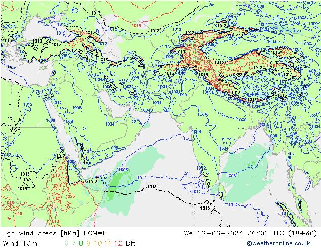 Windvelden ECMWF wo 12.06.2024 06 UTC
